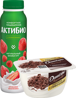 Творожки Даниссимо и биойогурты АктиБио